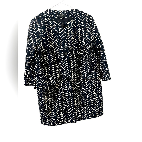 💚💚🌼NWOT TALBOTS Lightweight Coat Geometric Print - Picture 3 of 10